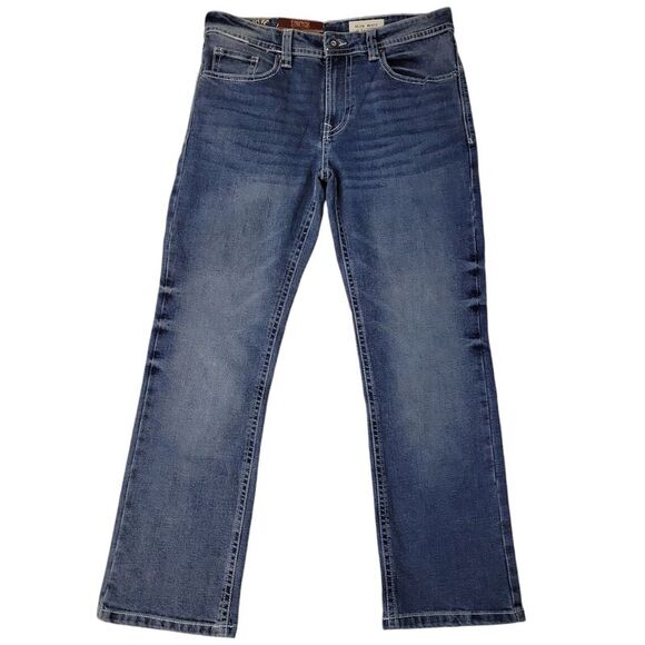 Nantckt - Axel Men's Slim Boot Cut Stretch Comfort Button & Zip Closure Denim Je - Picture 1 of 2